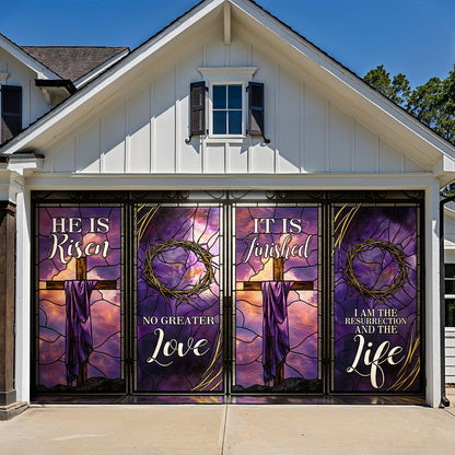 Christian Easter Garage Door Banner Decoration - The Resurrection Light