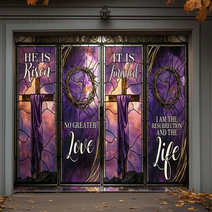Christian Easter Garage Door Banner Decoration - The Resurrection Light