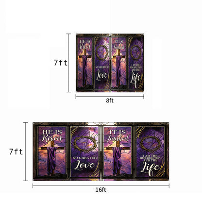 Christian Easter Garage Door Banner Decoration - The Resurrection Light