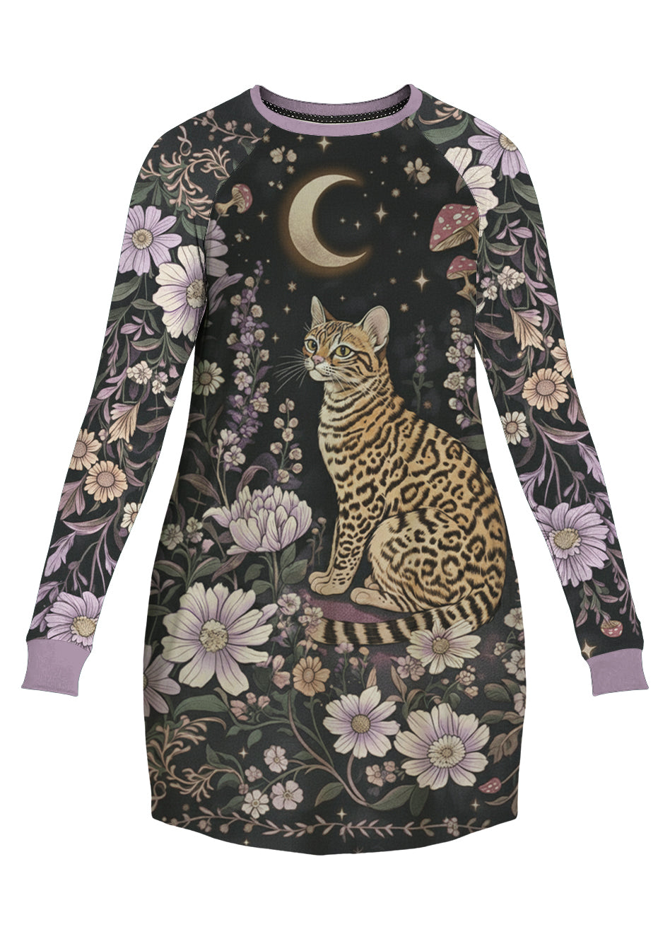 Bengal Cat Raglan Dress Wild Dream