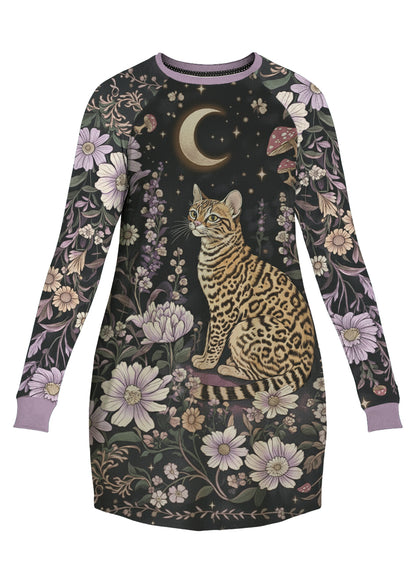 Bengal Cat Raglan Dress Wild Dream