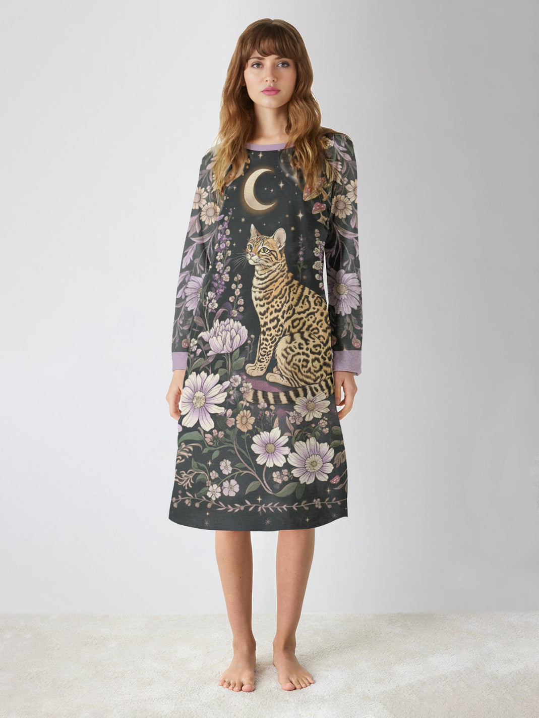 Bengal Cat Raglan Dress Wild Dream