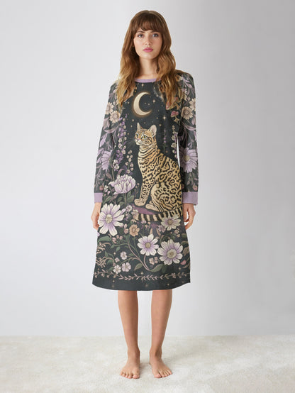 Bengal Cat Raglan Dress Wild Dream