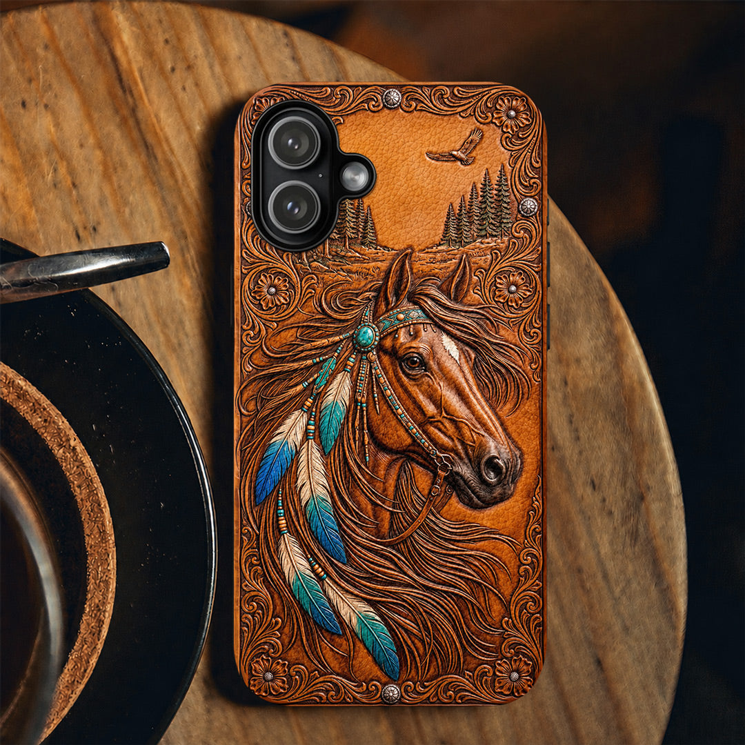Horse Leather Phone Case The Wild Summer Spirit