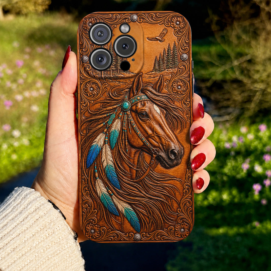 Horse Leather Phone Case The Wild Summer Spirit