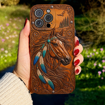 Horse Leather Phone Case The Wild Summer Spirit
