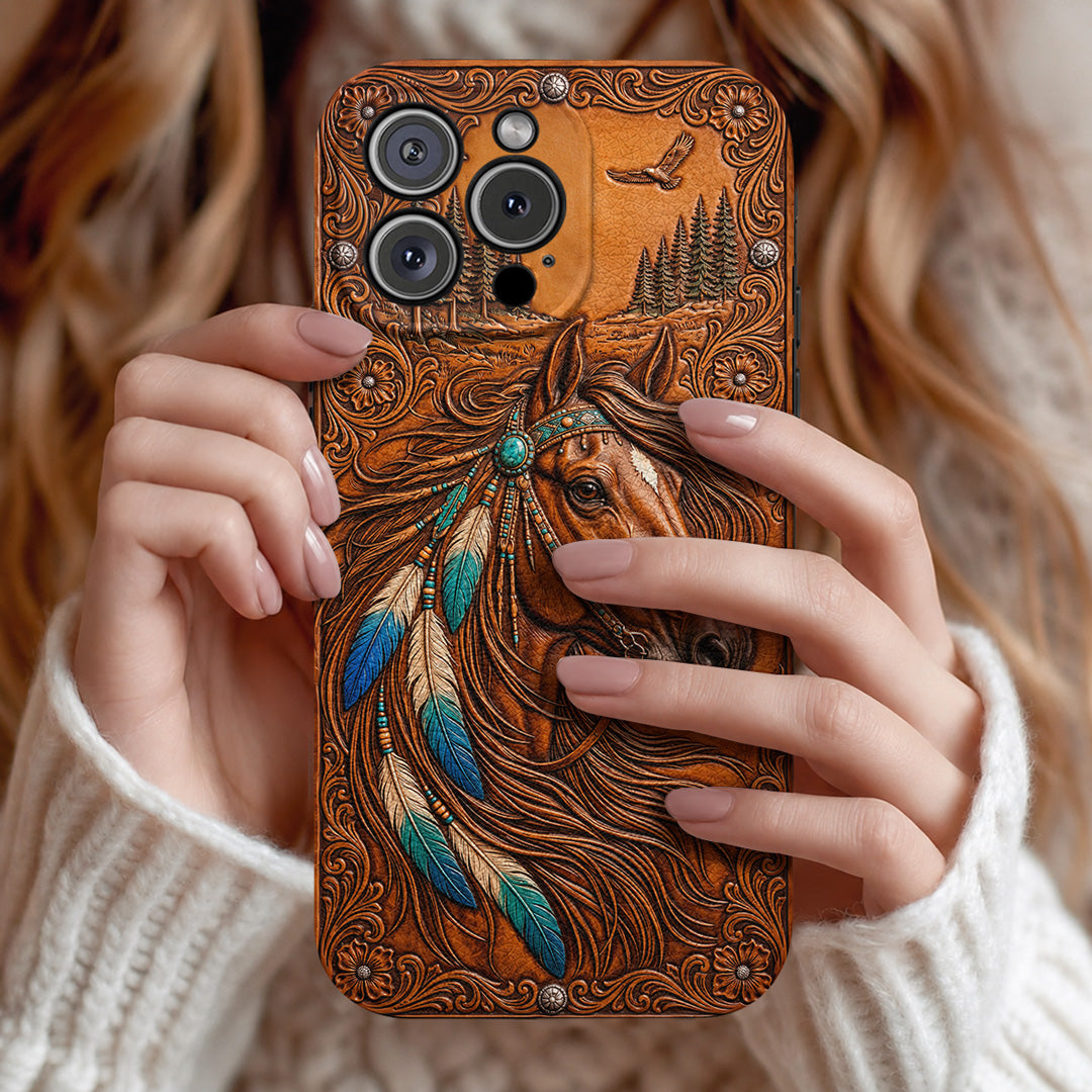 Horse Leather Phone Case The Wild Summer Spirit