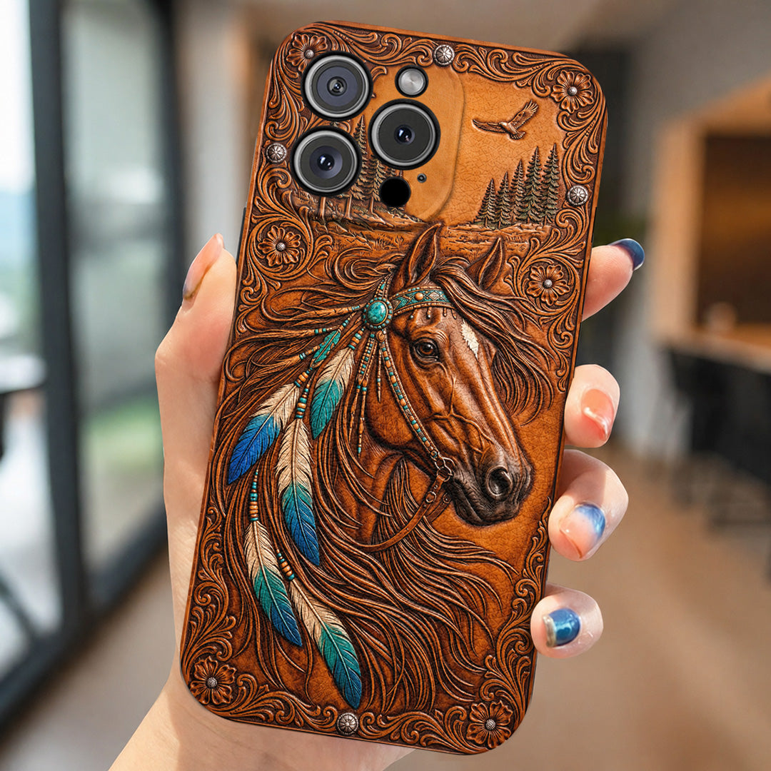 Horse Leather Phone Case The Wild Summer Spirit