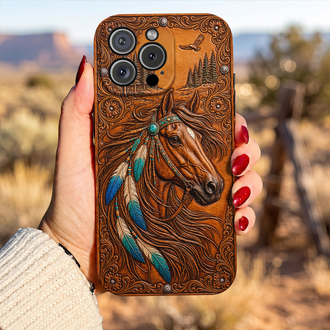 Horse Leather Phone Case The Wild Summer Spirit