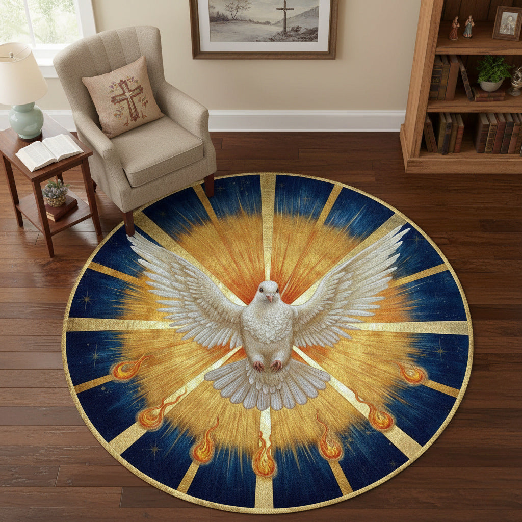 God Round Rug Wings Of Grace