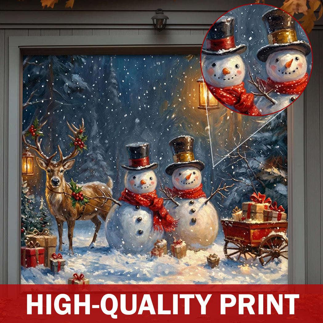 Winter Garage Door Banner Decoration -  Winter Woodland Whimsy