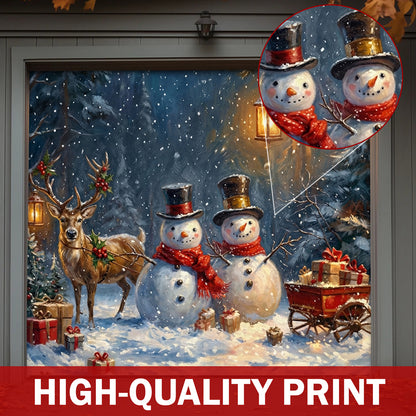 Winter Garage Door Banner Decoration -  Winter Woodland Whimsy