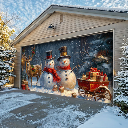 Winter Garage Door Banner Decoration -  Winter Woodland Whimsy