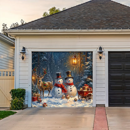 Winter Garage Door Banner Decoration -  Winter Woodland Whimsy