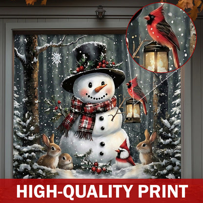 Winter Garage Door Banner Decoration -  Winter's Forest Friends
