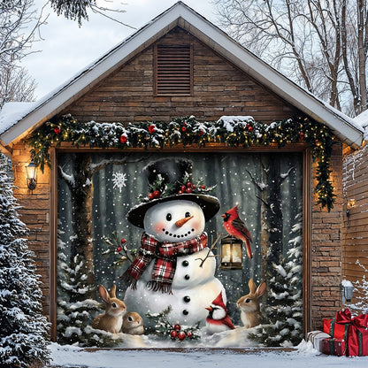 Winter Garage Door Banner Decoration -  Winter's Forest Friends