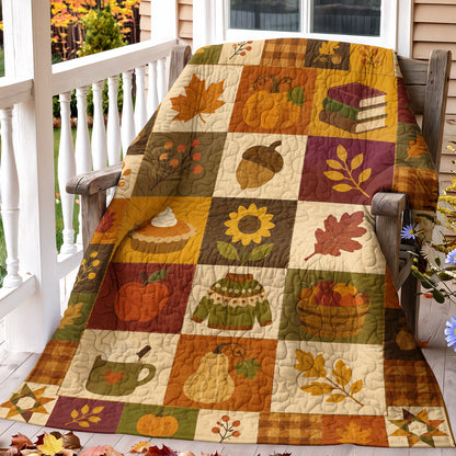 Autumn Quilted Blanket Harvest Patchwork