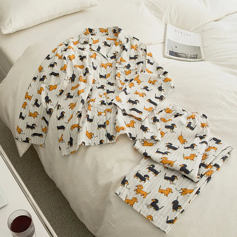 Dachshund Cotton Fleece Pajamas