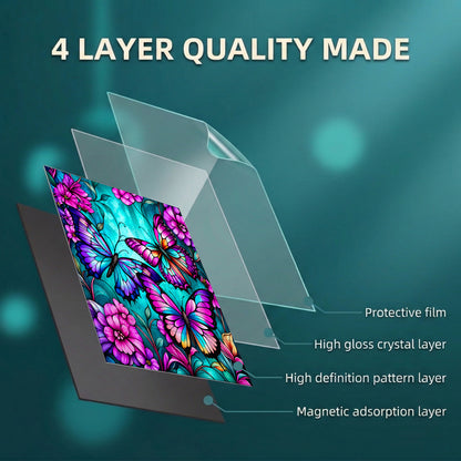 Butterfly Lovers Magnetic Dishwasher Cover Jewelwing Garden