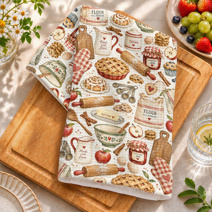 Baking Kitchen Towel Vintage Grandma's Baking Kitchen