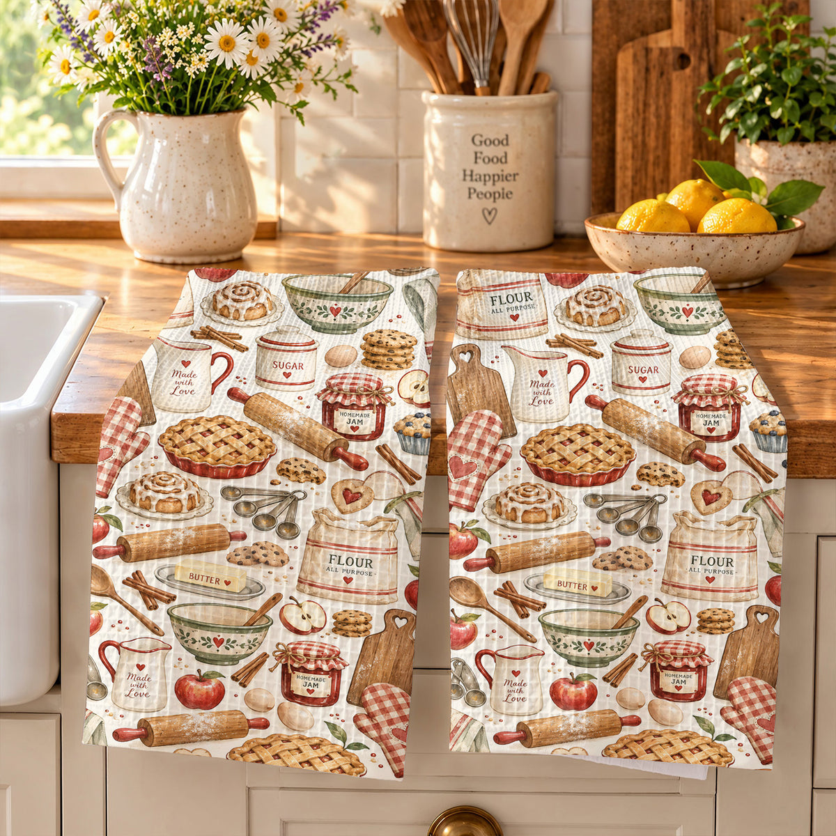 Baking Kitchen Towel Vintage Grandma's Baking Kitchen