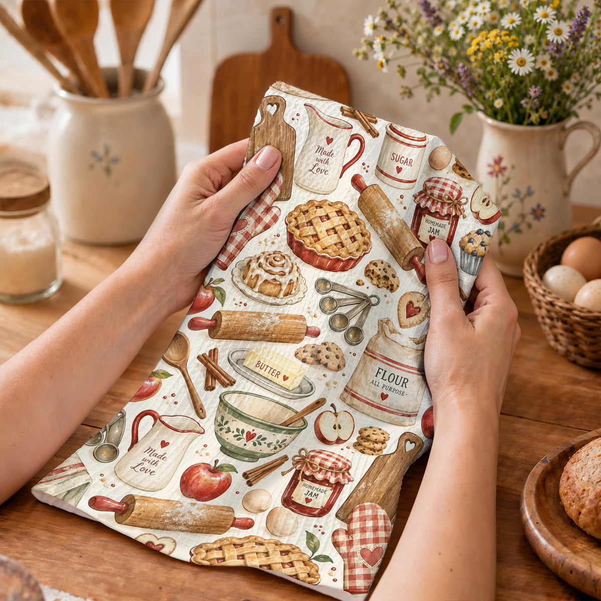 Baking Kitchen Towel Vintage Grandma's Baking Kitchen