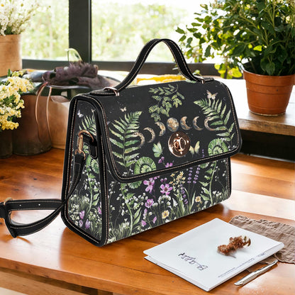 Green Witch Lovers Satchel Handbag Garden Of The Moon