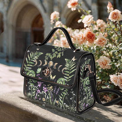 Green Witch Lovers Satchel Handbag Garden Of The Moon