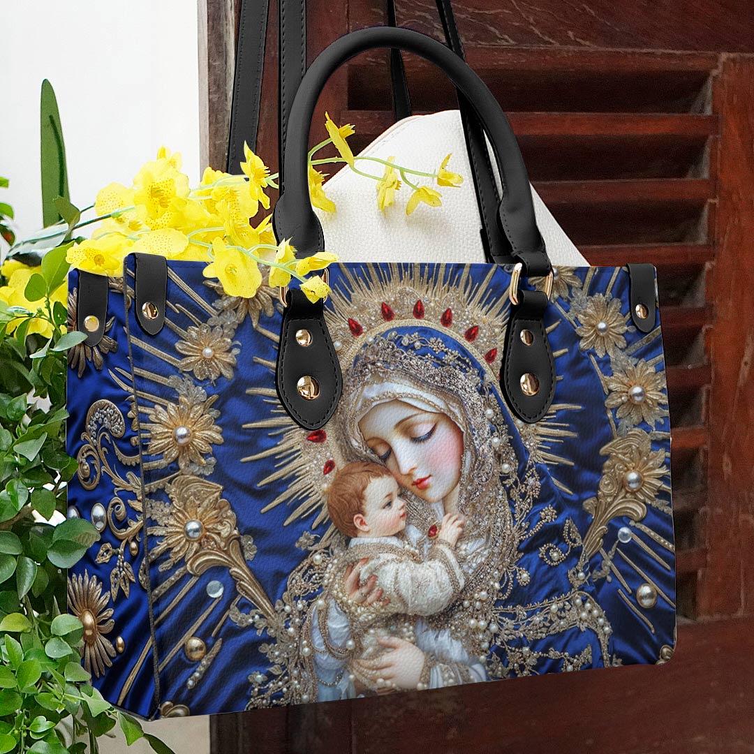 Christian Print Leather Handbag 2D Print Holy Grace Baroque