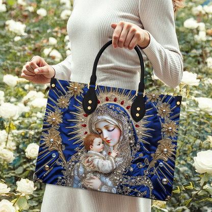 Christian Print Leather Handbag 2D Print Holy Grace Baroque