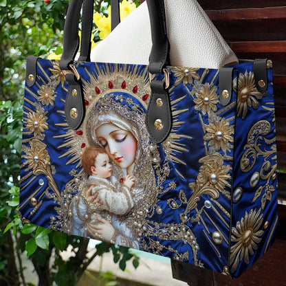 Christian Print Leather Handbag 2D Print Holy Grace Baroque
