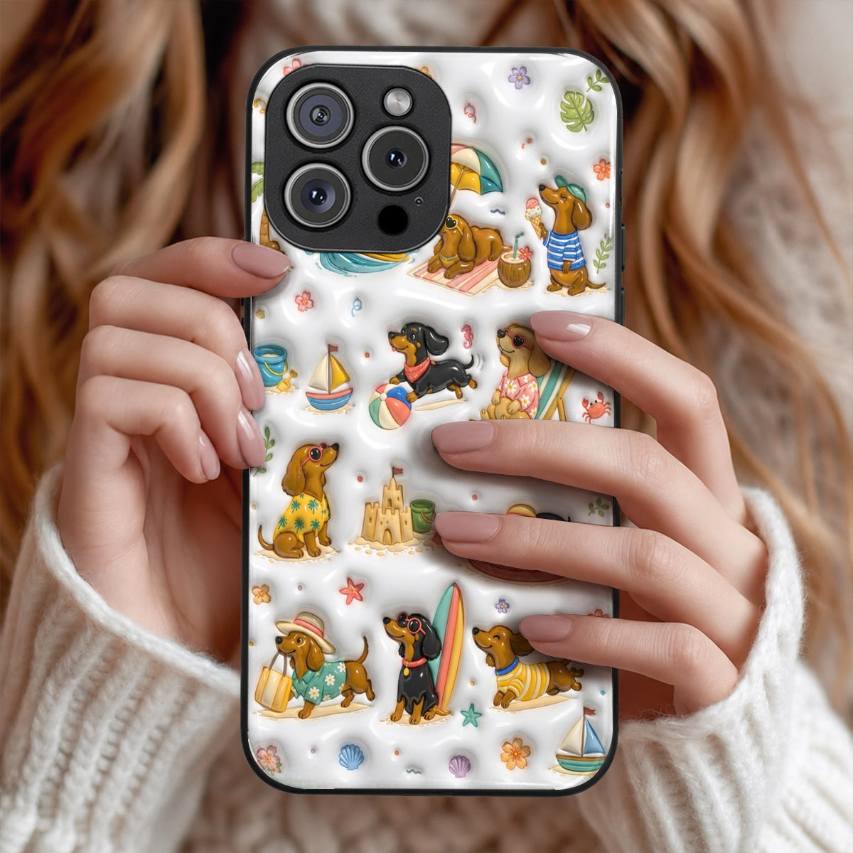 Dachshund Phone Case Beach Bum Dachshund