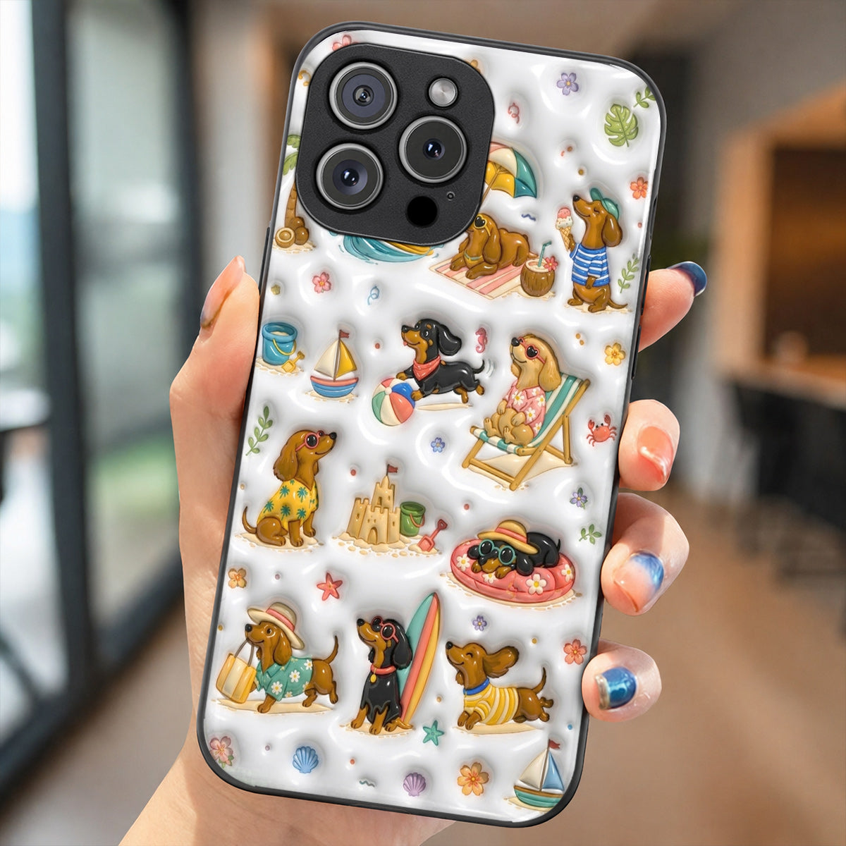 Dachshund Phone Case Beach Bum Dachshund