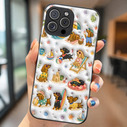 Dachshund Phone Case Beach Bum Dachshund