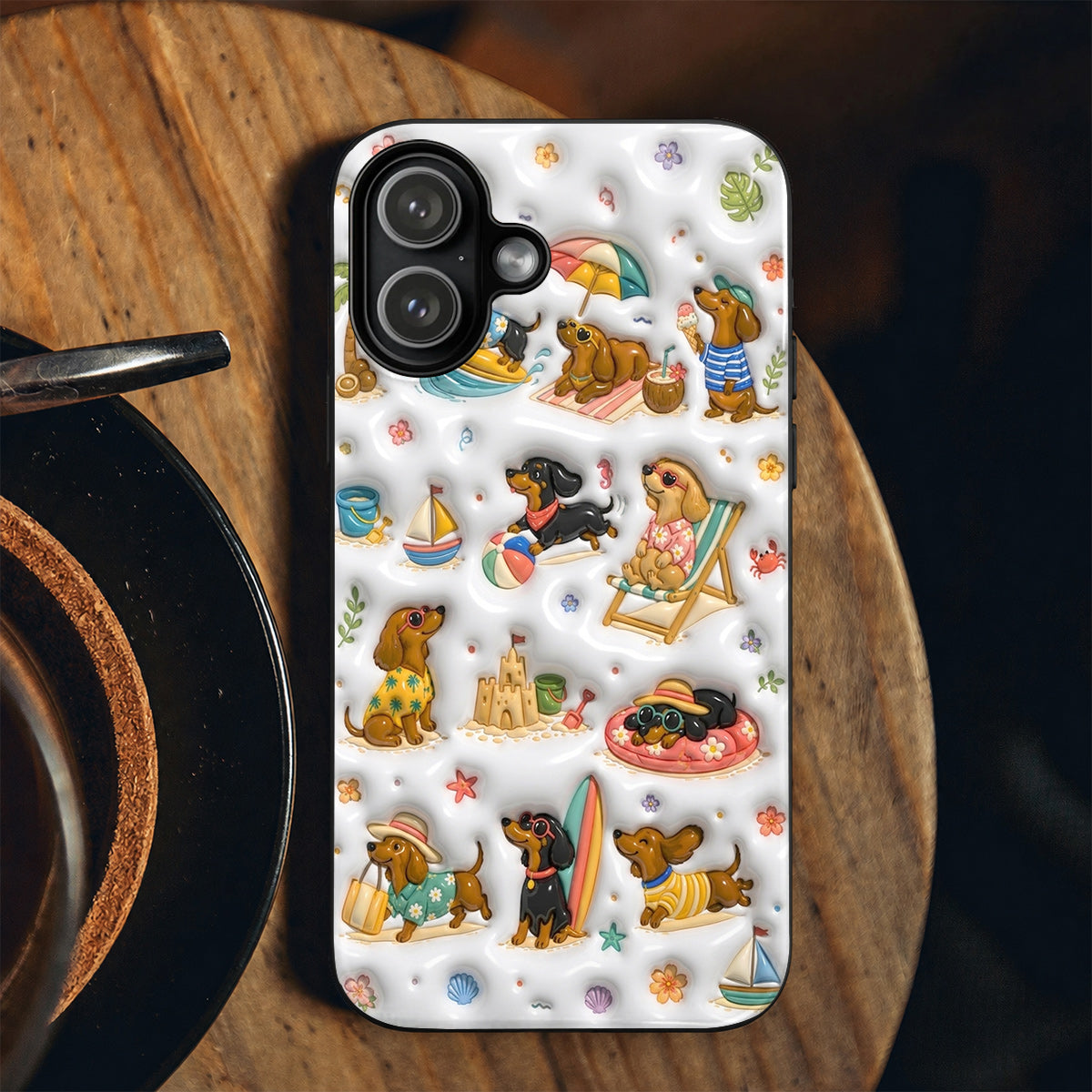 Dachshund Phone Case Beach Bum Dachshund