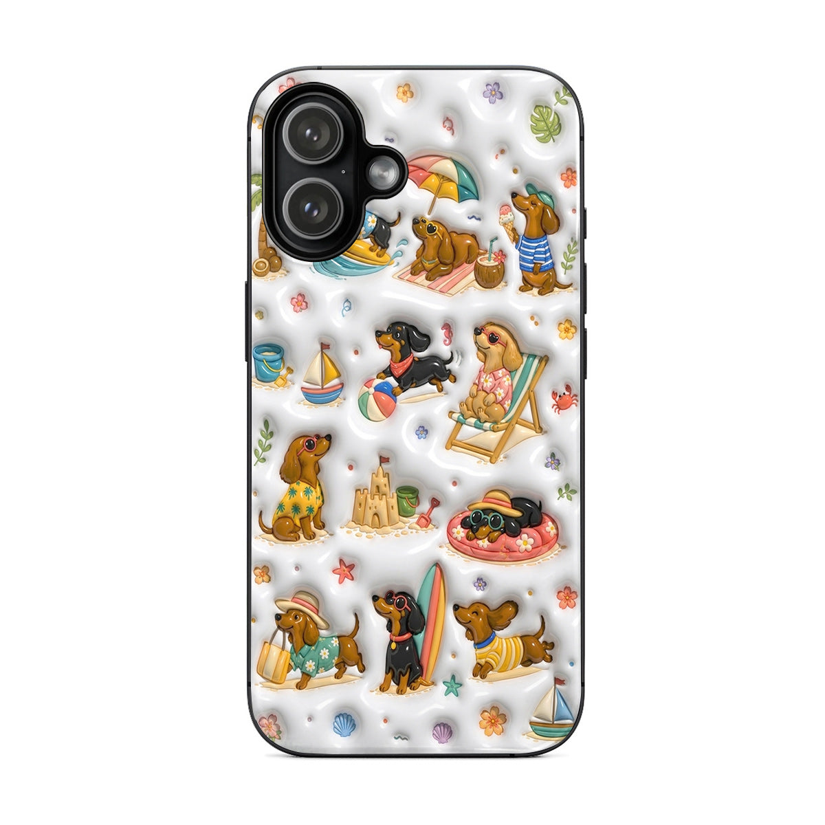 Dachshund Phone Case Beach Bum Dachshund