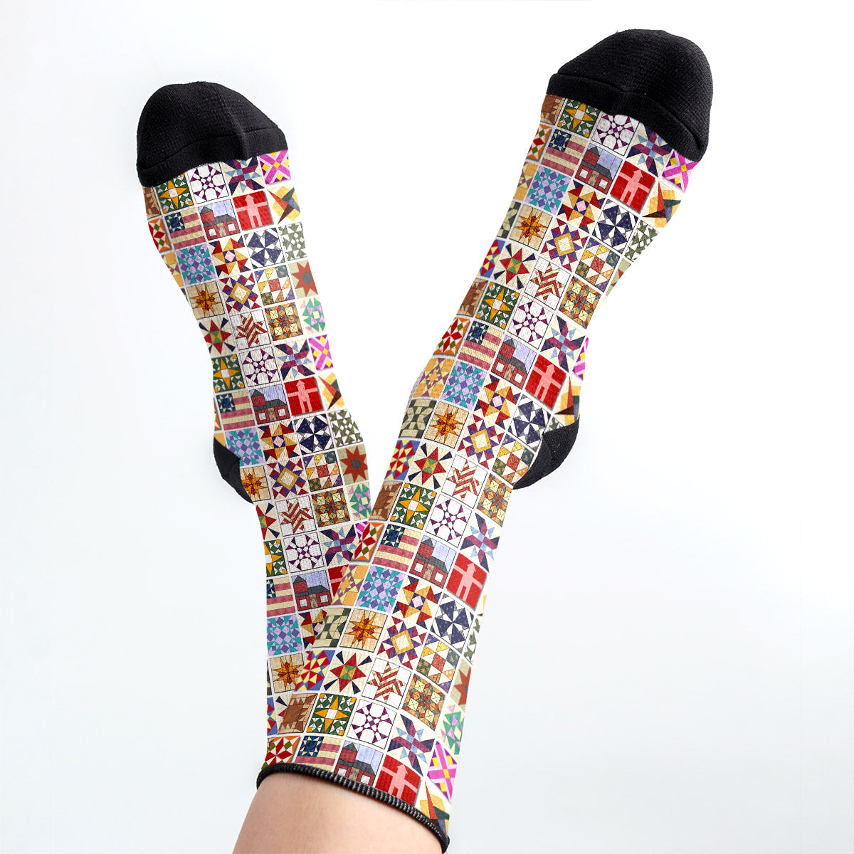 Sewing Lover Crew Socks Quilt Blocks