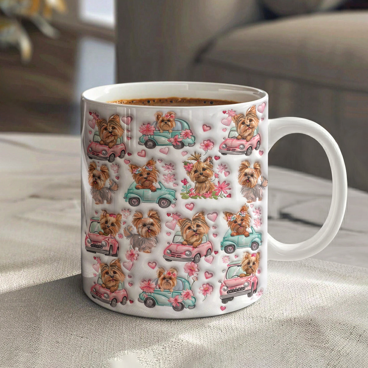 Yorkie Lover 11Oz Mug Playful Sunny Yorkie Joy Parade