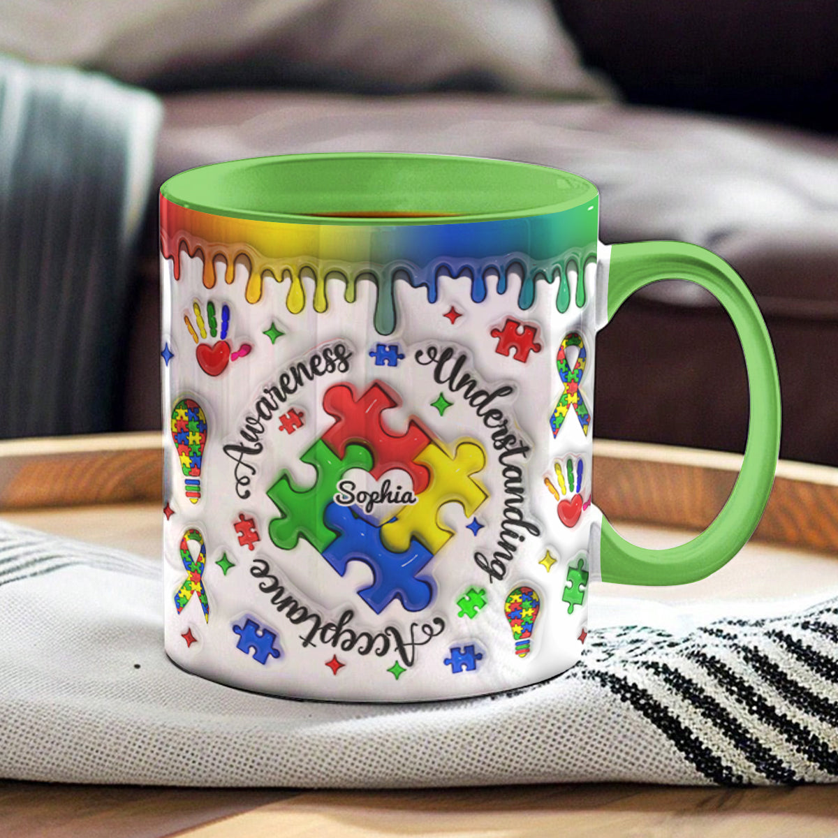 Autism Mug Personalized Awareness Understanding Acceptance