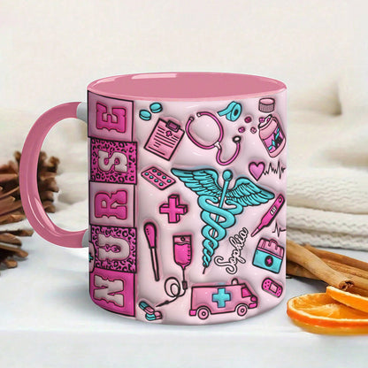 Nurse Accent Mug Personalized Scrubs Sipper 11Oz