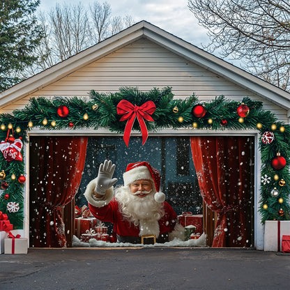 Christmas Garage Door Banner Decoration - Shineful Garage Door Banner Decoration - Santa Spreading Christmas Cheer