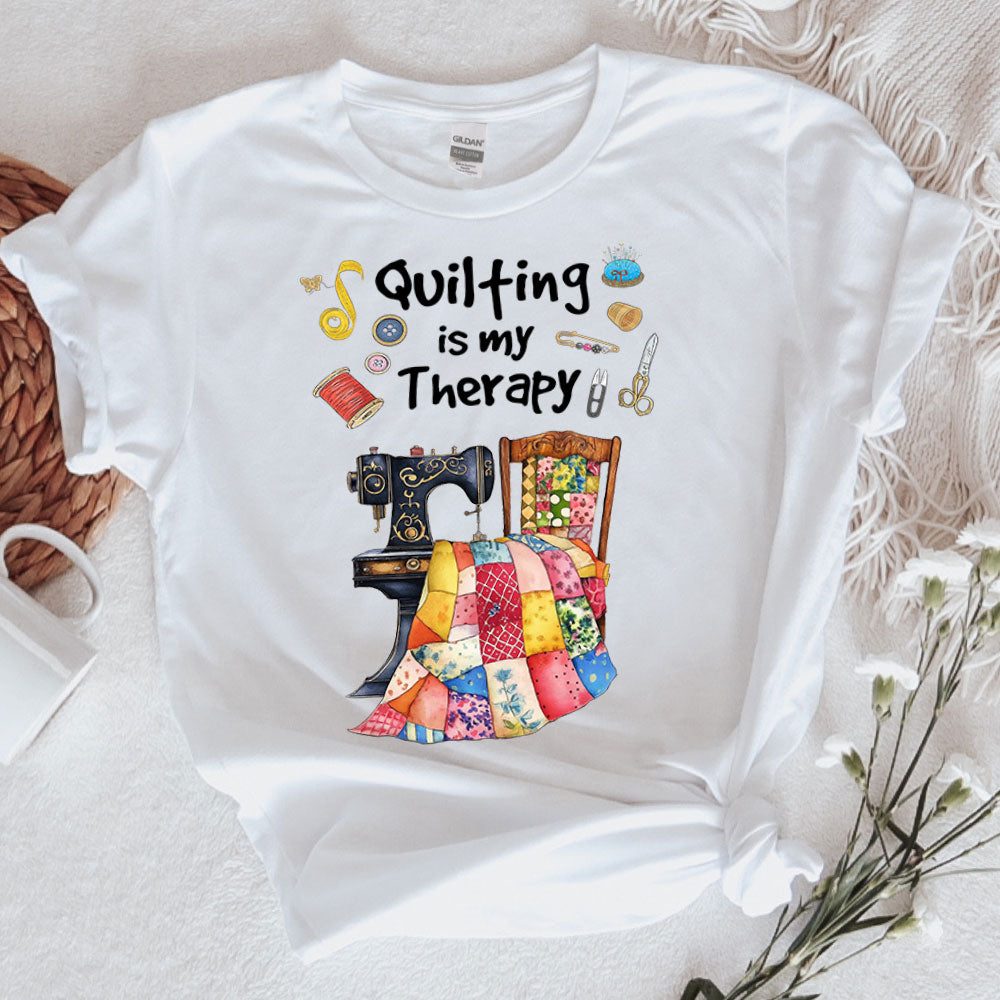 Sewing Lover Graphic Tee Quilting Is My Therapy