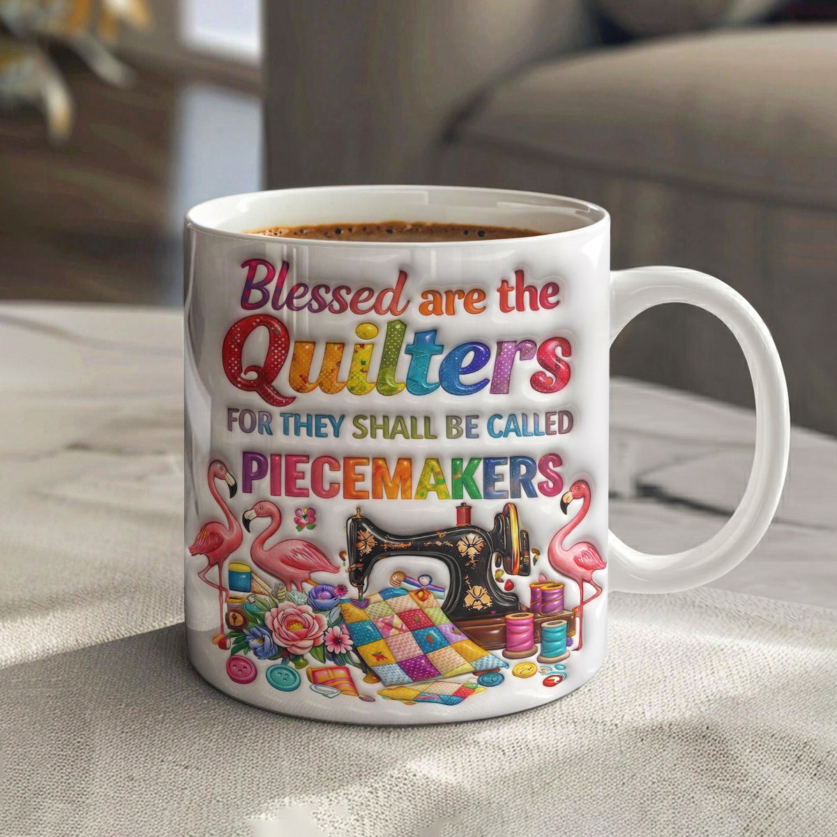 Quilting Lover 11Oz Mug Patchwork Love Sewn Together
