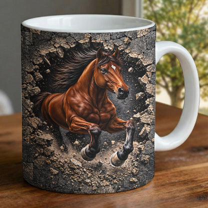 Horse Ceramic Mug Breakthrough Stallion