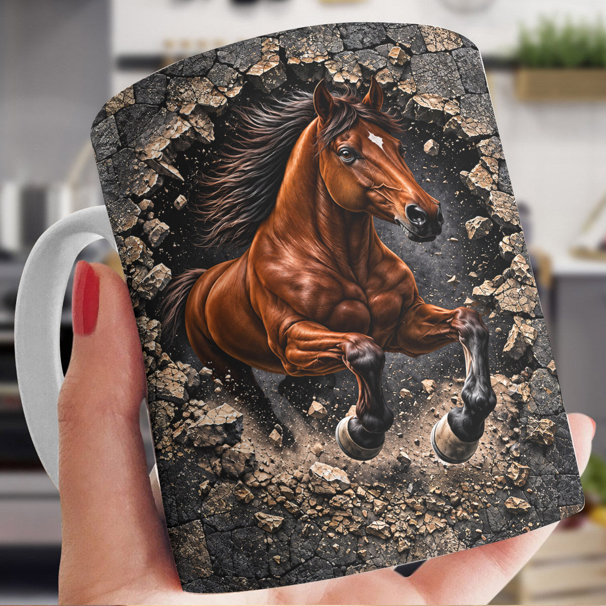 Horse Ceramic Mug Breakthrough Stallion