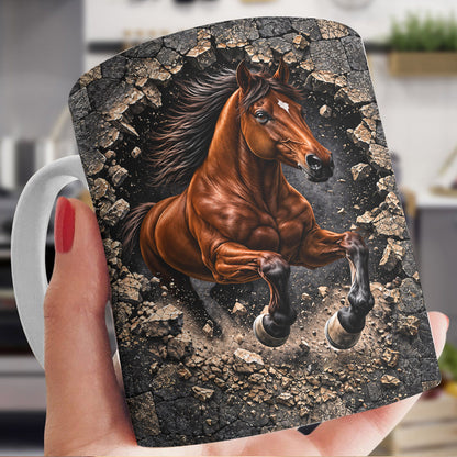 Horse Ceramic Mug Breakthrough Stallion