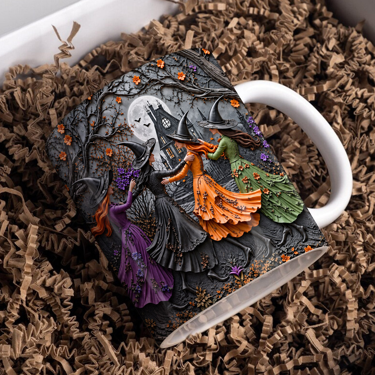 Witch Ceramic Mug Moonlit Witches’ Autumn Dance