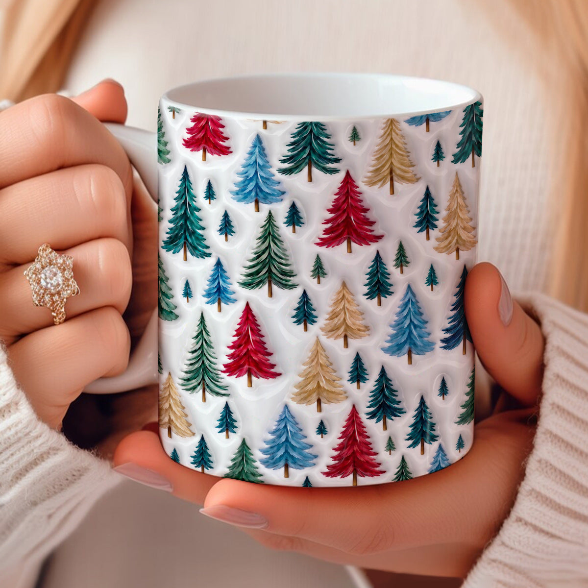 Christmas Ceramic Mug Whispers Of A Christmas Forest