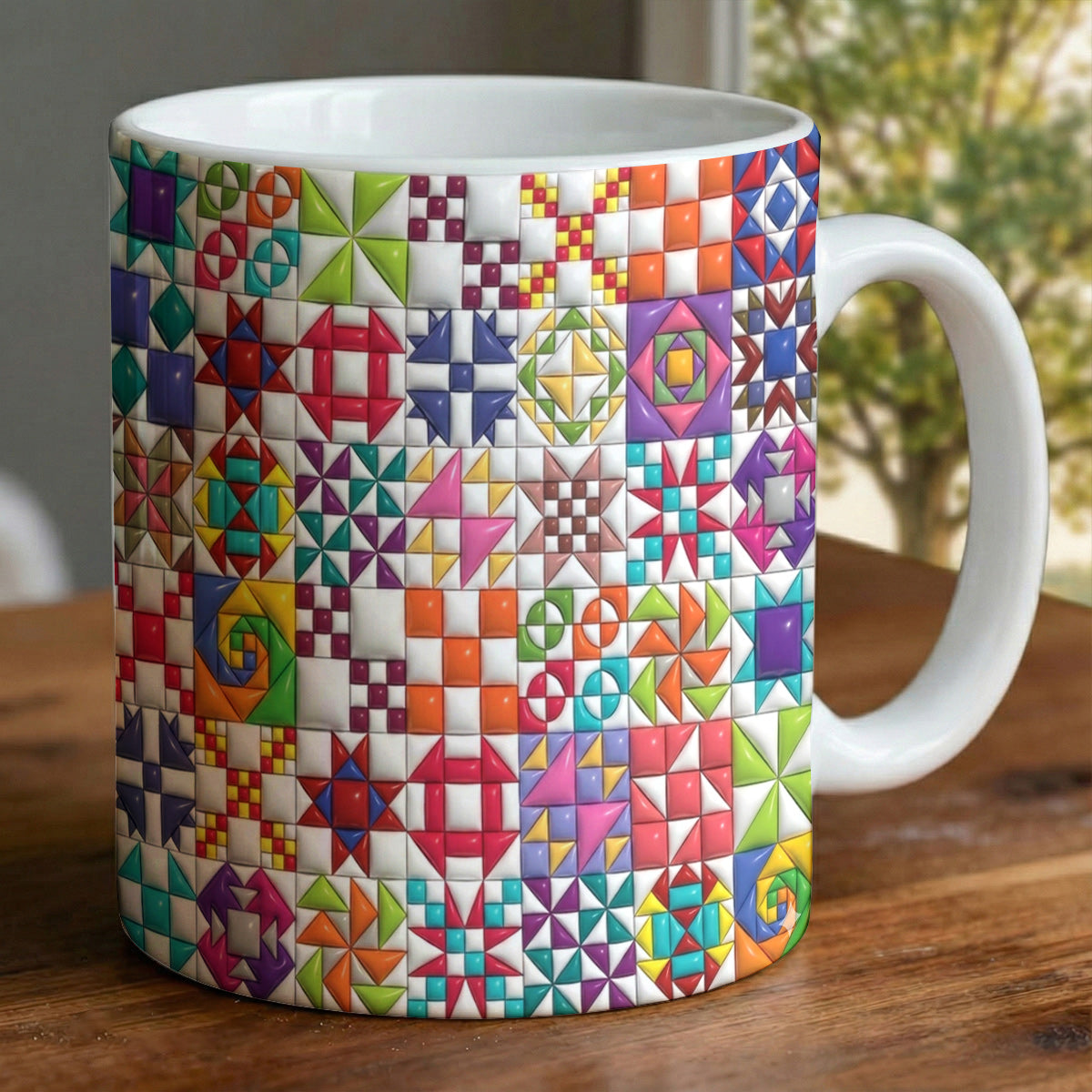 Sewing Lover 11Oz Mug Colorful Quilt Blocks
