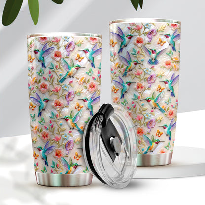 Hummingbird Garden Lovers 20 oz Tumbler Hummingbird Blossom Garden Grace